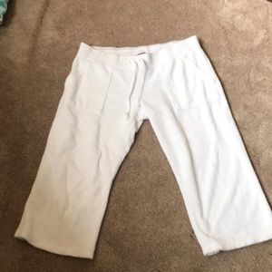 White mid calf length Juicy Couture Sweatpants